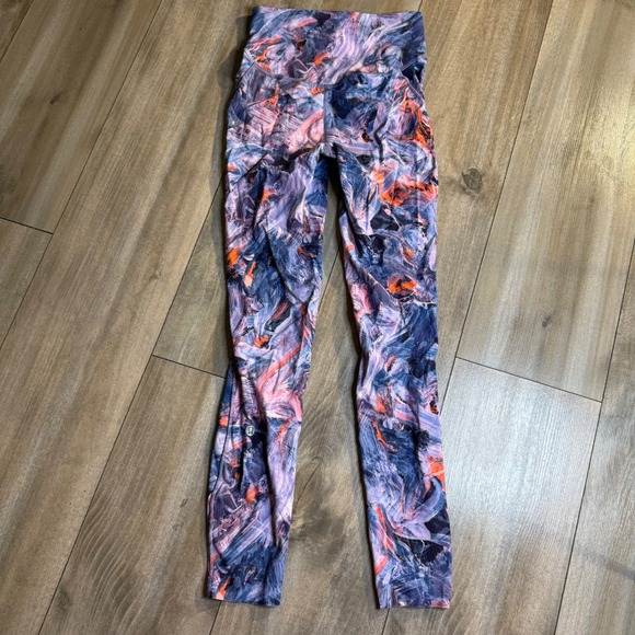 Lululemon Brush Stroke Multi Purple Orange Yoga Gym‎ Bin C-18 - Picture 3 of 5